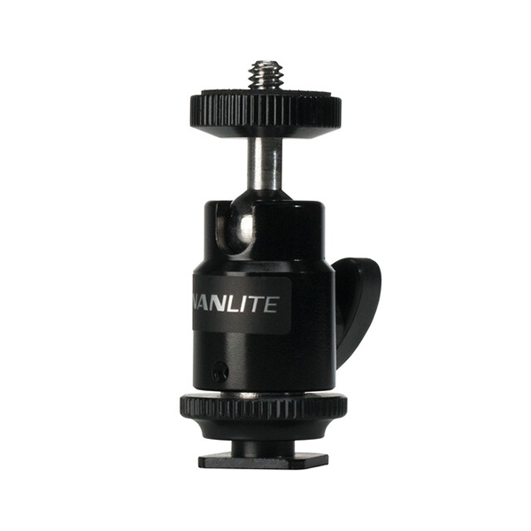 NanLite Mini Ball Head with Hot Shoe Adapter and 14 inch-20 Mount AS-BH-14 (1)