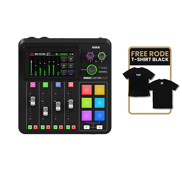 Rode Rodecaster Duo Black free T-shirt Rode Black