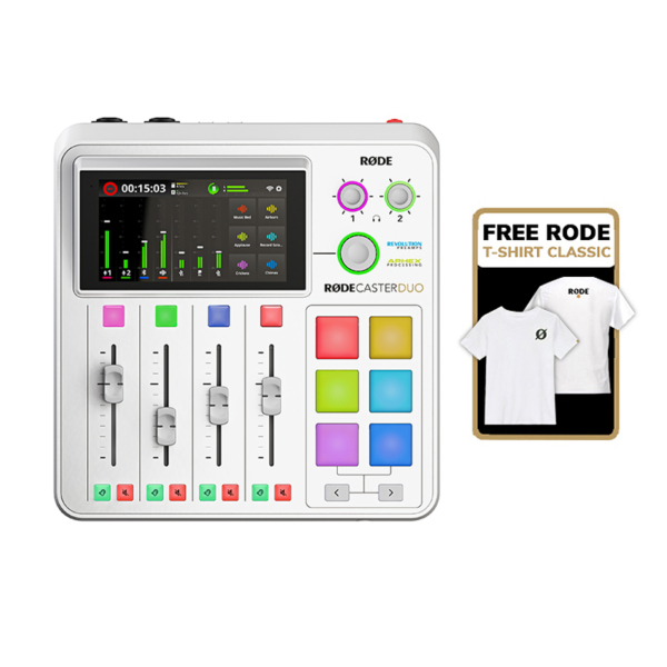 RodeCaster DUO White (1) free T-Shirt