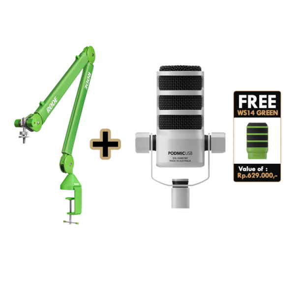 Rode PodMic USB White free WS14 & PSA1+ Green (1)