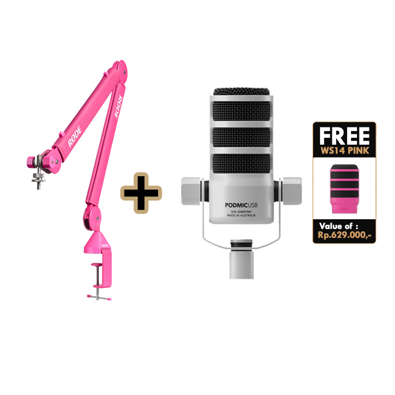 Rode PodMic USB White free WS14 & PSA1+ Pink (1)