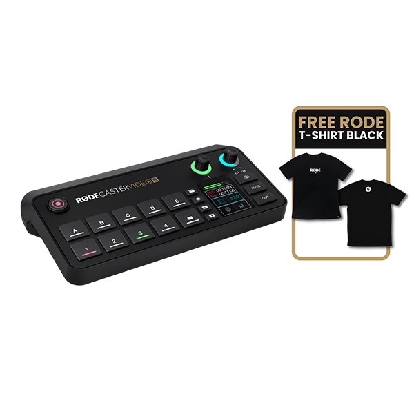 Rode Rodecaster Video S free T-shirt Rode Black